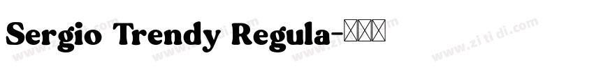 Sergio Trendy Regula字体转换